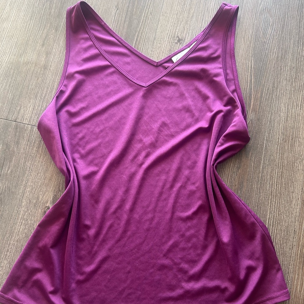 Secret Treasures Pink and Purple Fitted Sleeveless Tank Top